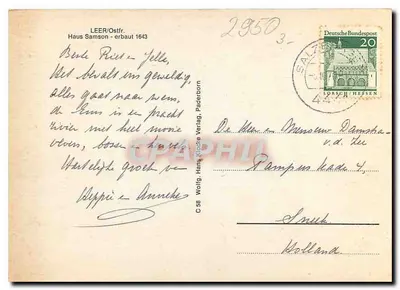 Haus Samson — editor Hans Klocke Verlag, Paderborn, n° C 58 — Verso