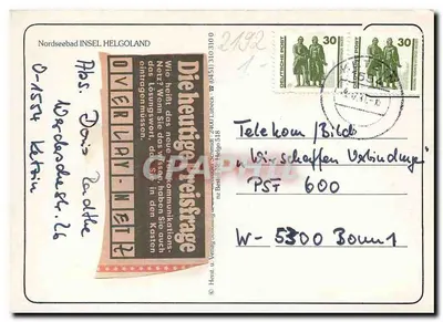 Helgoland — Zielona wyspa w morzu — éditeur Nordseebad Helgoland — Rewers