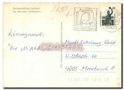 Nordseeheilbad Cuxhaven — A « Alte Liebe » com torre de radar — Cidade de Cuxhaven — Verso