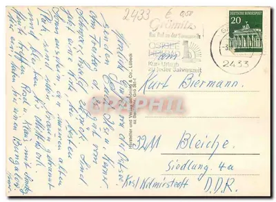 Grömitz — Ostseeheilbad Das Bad der Sonnenseite — Hersteller und Verleger Schöning & Co. — Verso