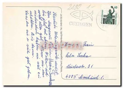Cuxhaven-Duhnen — widok panoramiczny — Verlag Ferd. Lagerhauer — Rewers