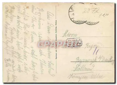 Borkum — Widok z powietrza wioski z Wydlochau — Wydawnictwo E. Scharpblatt, Borkum, nr 54 — Rewers