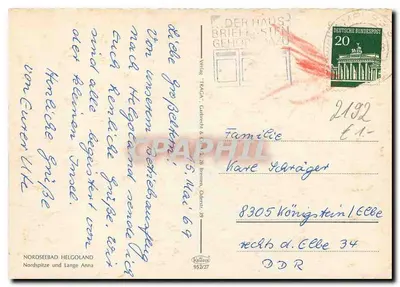 Nordseebad Helgoland — Nordspitze i Lange Anna — Wydawnictwo 'M.A.C.A., Gaffrath & Co., 28 Bremen Oderstr. 39 — Rewers