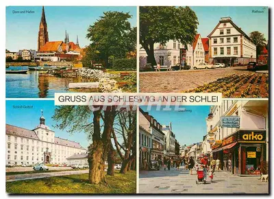 Schleswig — vista da cidade e de seus monumentos — editor não visível