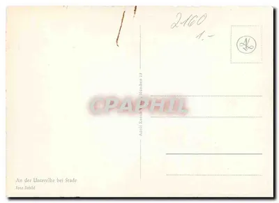 An der Unterelbe bei Stade — vista do rio — editor Adolf Kordt, Albußen 13 — Verso