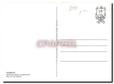 Hamburgo - Porto de Sandtor - editor UP. n° 603350 — Verso