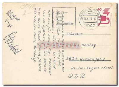 Oertztal — Munster — wydawca nieokreślony, numer seryjny nie widoczny — Rewers