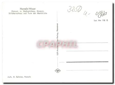 Hameln a. d. Weser — Osterstraße — Lux Ansichtskarten-Verlag, Hannover — Rewers