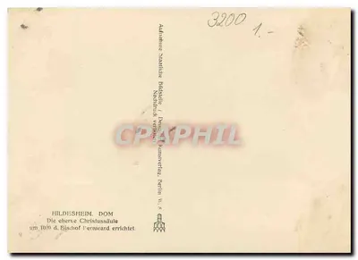Hildesheim, Catedral — A coluna cristã — editor Deutscher Kunstverlag, Berlim — Verso