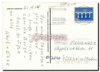 Bad Harzburg — widok panoramiczny — WOLFG. HANS KLOCKE VERLAG, nr 480 — Rewers