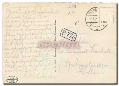 Bad Harsburg — widok z Butterberg — Kunstverlag Brno Hausmann — Rewers