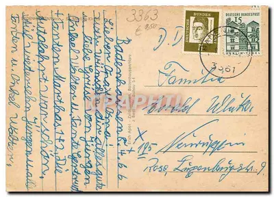 Kościół św. Moritz (Baden-Baden) — numer serii 3363 — Rewers