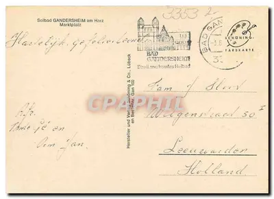Solbad Gandersheim am Harz — Marktplatz — Schöning & Co. n°100 — Rewers