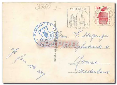 Osterode — a cidade de 800 anos no Harz — editor desconhecido, número de série não visível — Verso