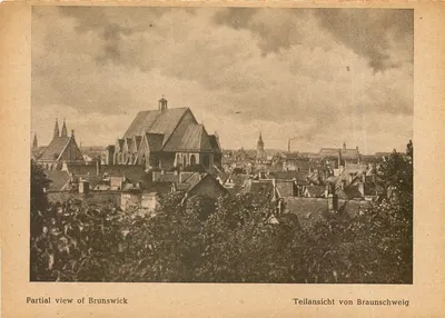 Vista parcial de Braunschweig — editor Braunschweiger Löwenverlag, número de série não visível