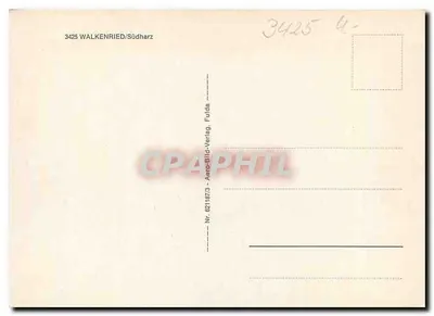 Walkenried — vista combinada da abadia em ruínas e de um edifício com madeiramento exposto — Aero-Bild-Verlag, Fulda, n° 621167/3 — Verso