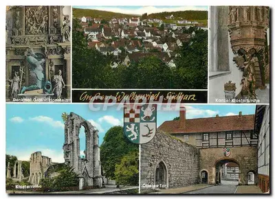 Grüna am Wallenried, Südharz — vista panorâmica e monumentos — editor não identificado