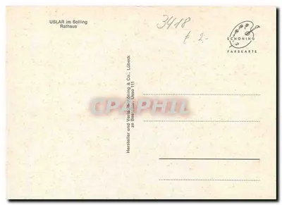 Uslar im Solling — Rathaus — Schöning & Co., Lübeck — Verso