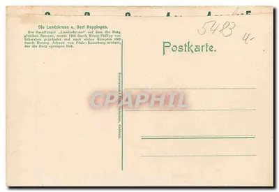 La Landskrone & Dorf Heppingen — widok panoramiczny — n°640 — Rewers
