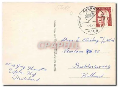 Adenau - Plac handlowy — widok domów z belkami — wydawca nie widoczny — Rewers
