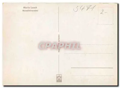 Maria Laach — Abadía benedictina — editor Maria Laach — Reverso