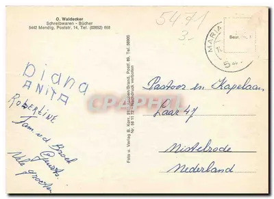 Basílica Maria Laach — Lago Laacher — Camping no Lago Laacher — editor Maria Laach, n° 5471 — Verso