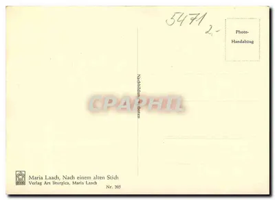 Zamek Maria Laach — widok panoramiczny — Verlag Ars liturgica, Maria Laach, n° 205 — Rewers