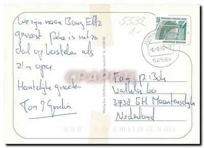 Jünkerath/Eifel — widok kaplicy, zamku i wsi — Rewers