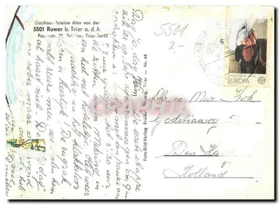 Gasthaus-Pension von der Lahe — Trier — Foto-Bild-Verlag Trier — Verso