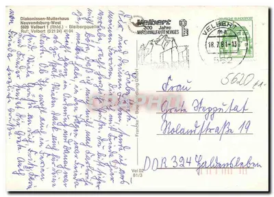 Diakonissen-Mutterhaus Bleibergquelle — Altenheim, Erholungsheim, Freizeithem, Kirchhalle — editor não visível — Verso