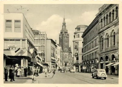 Wuppertal-Elberfeld — Blick zum Wall und Rathaus — Verlag Ludwig Simon, Münden-Pulloch