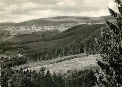 Vista do Winterberg / Hochsauerland — Quellgebiet da Ruhr — editor W. Krauling KG, Siedlinghausen