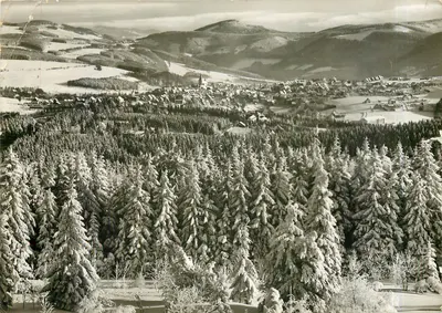 Wintersportplatz WINTERBERG/Hochsauerland — vista invernal nevada — Aufn. u. Verlag Foto-Kraling, Steddinghausen