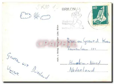 Birnau — widok na Birlon, Hochsauerland — wydawca A. u. Verlag Föhrbert Lüke — Rewers