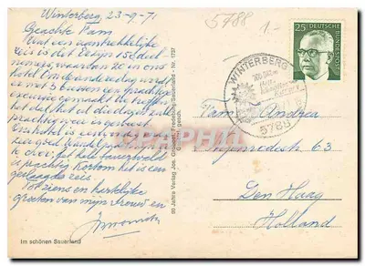 Vista do Sauerland — Wintenberg — editor: 90 Jahre Verlag, Fredenberg — Verso