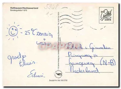 Holthausen/Hochsauerland — Zielone krajobrazy i ludzie — Wydawnictwo Grobbel, numer zamówienia Hol. 86/2732 — Rewers