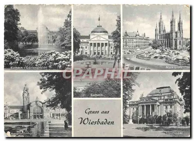 Wiesbaden — vista panorâmica — Hans Andres Verlag Hamburg