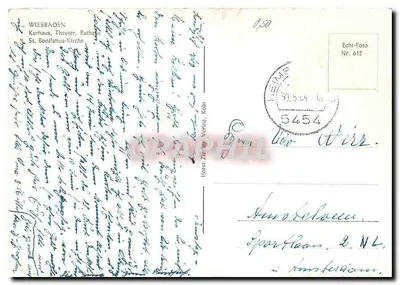 Wiesbaden — Miasto Kuracyjne — Horst Zieher Verlag, nr 612 — Rewers