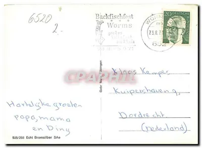 Worms am Rhein — widok panoramiczny — wydawca nieodczytelny — Rewers