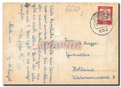 Worms — Nibelungenstadt am Rhein — wydawca nieznany, numer serii nieczytelny — Rewers