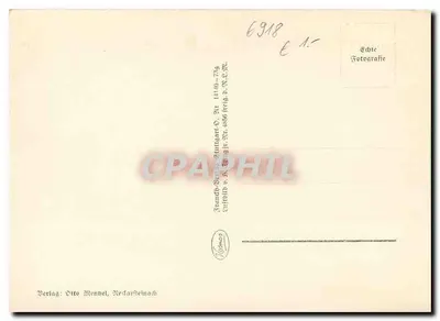 Nedkarsteinach a. N. mit Dilsberg — widok z powietrza — Otto Menkel, Nedkarsteinach — Rewers