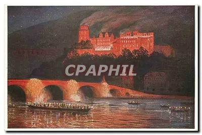 Heidelberg — Iluminação do Castelo — Verlag Carl Kußlaubach, Heidelberg, Nr. 15