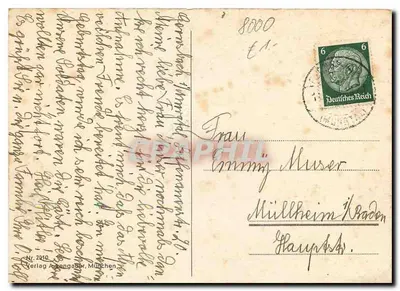 Crianças em traje bávaro — H. M. Müller — Verlag A. Langgaber, München — Verso