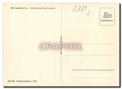 Landshut — Velha Cidade e Castelo de Trausnitz — Mez Ansichtskarten — Verso