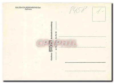 Rathaus Sulzbach-Rosenberg — editor STORG, n° 55 — Verso