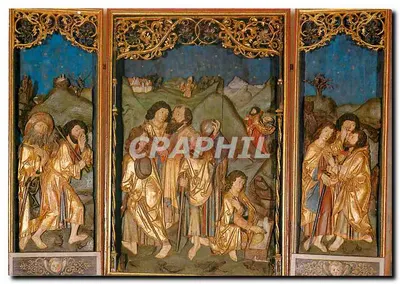 Igreja de Todos os Santos de Kleinschwarzenlohe — Altar dos Apóstolos (1491) — Oberfranken Ansichtskartenverlag