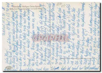 Nürnberg, Ospedale dello Spirito Santo — pittura di Louis Mössler — editore non visibile — Verso