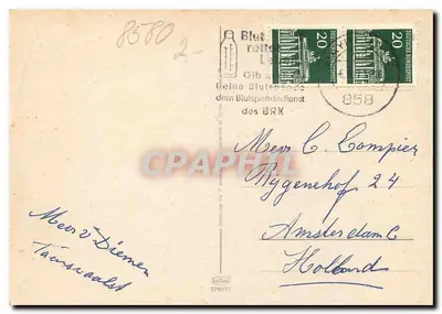 Bayreuth — Altes Schloß, Marktplatz, Haus Wahnfried, Festspielhaus — editor não visível — Verso