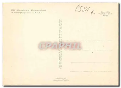 Warmensteinach — widok panoramiczny — F. H. Nürnberg Verlag, Nürnberg, n° 3004 — Rewers