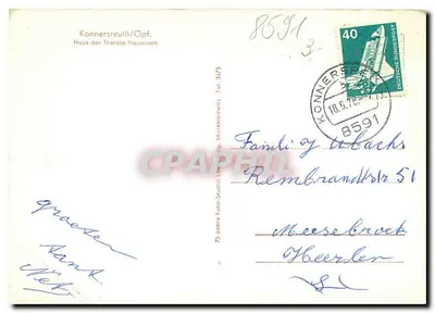 Konnersreuth/Opf. — Casa de Thérèse Neumann — Konnersreuth, Alemanha — Verso